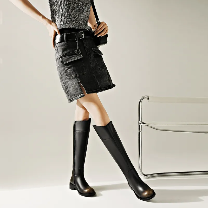 BOSSSUNWEN Knee high Boots 3.5cm Women's-6