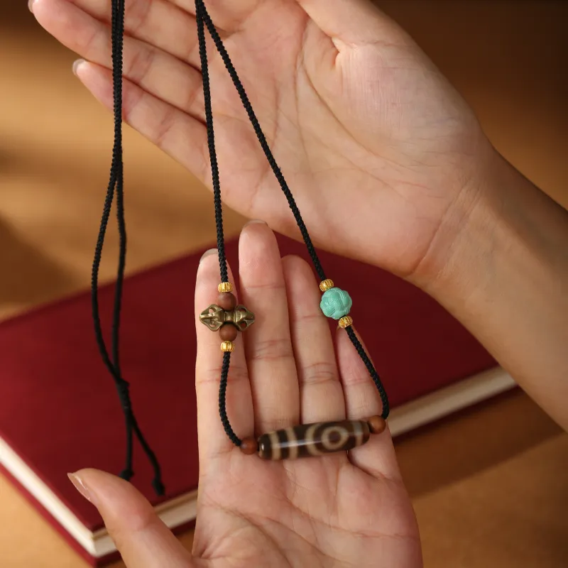 JIUCHAOGUZHU Agate Necklaces Unisex-7