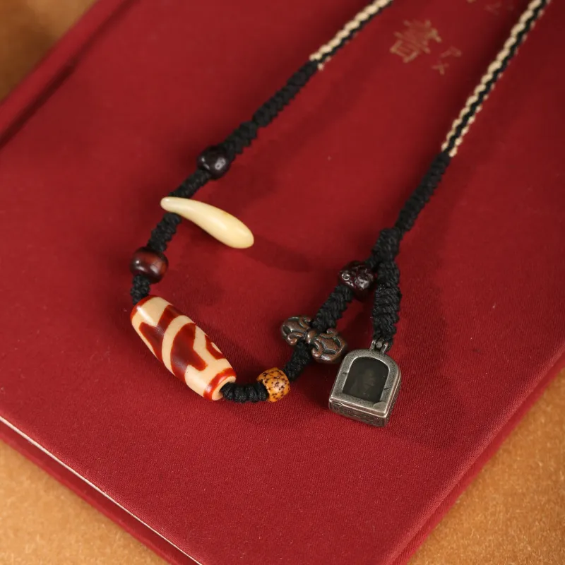 JIUCHAOGUZHU Agate Necklaces Unisex-2
