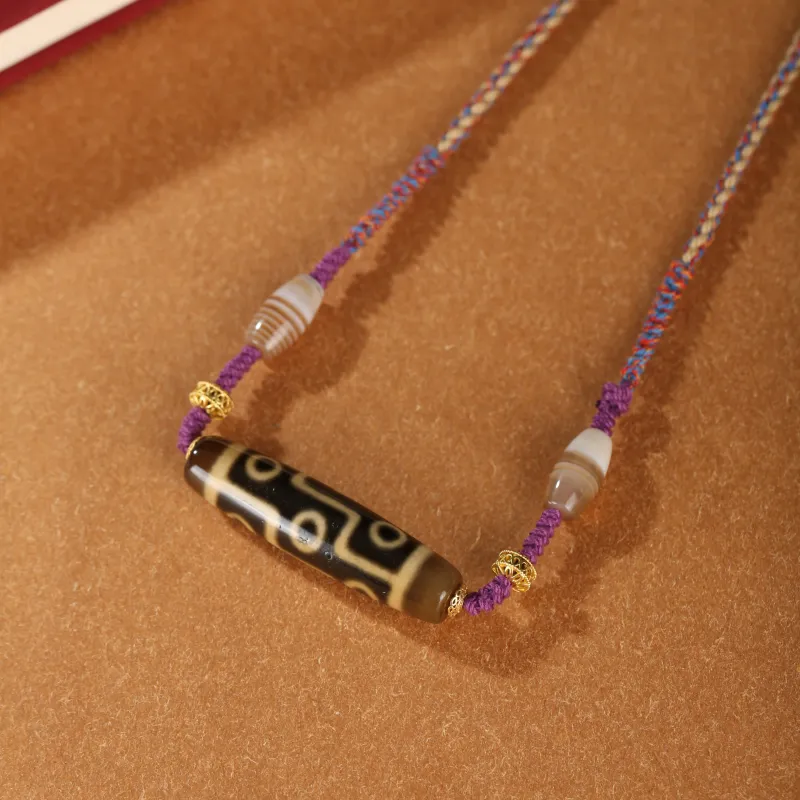 JIUCHAOGUZHU Agate Necklaces Unisex-3
