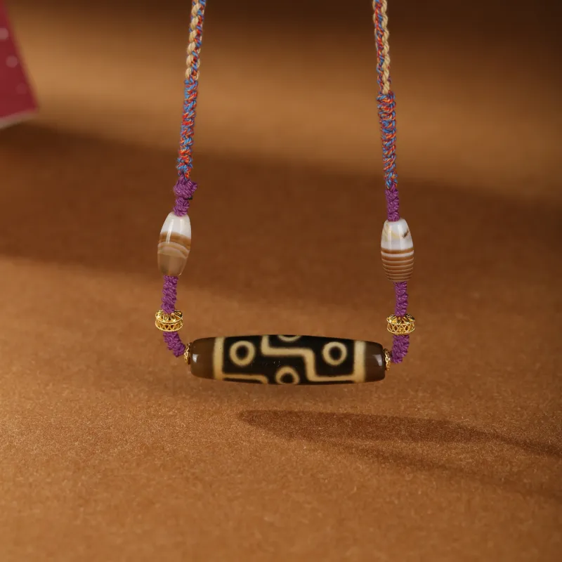 JIUCHAOGUZHU Agate Necklaces Unisex-1