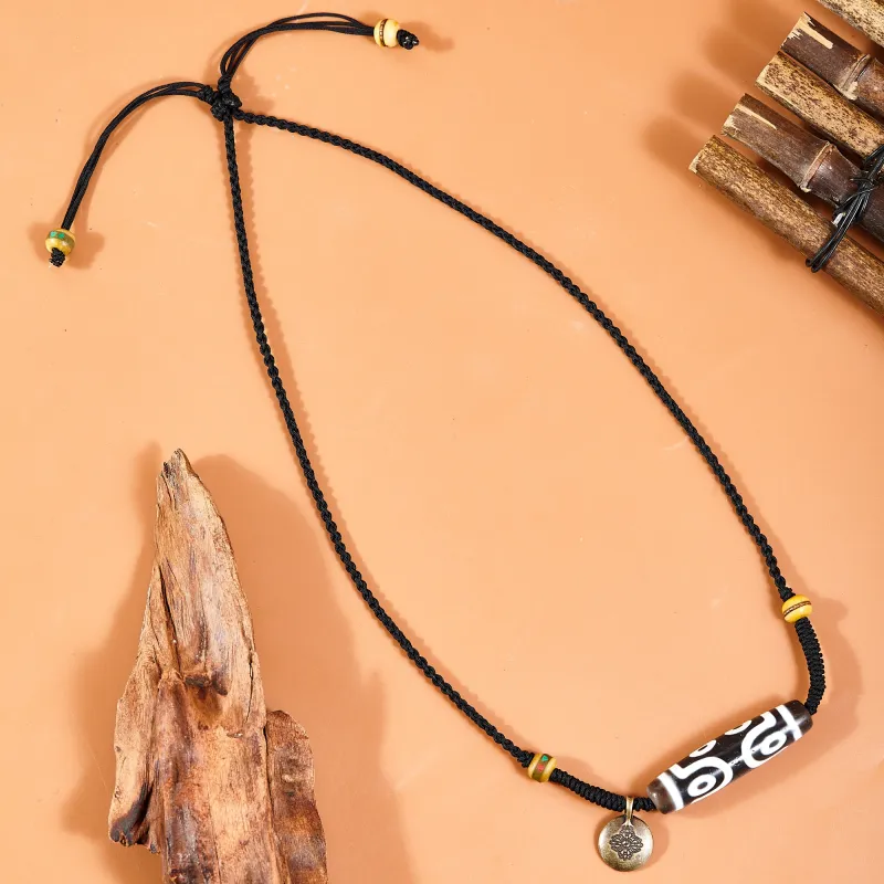 JIUCHAOGUZHU Agate Necklaces Unisex-5