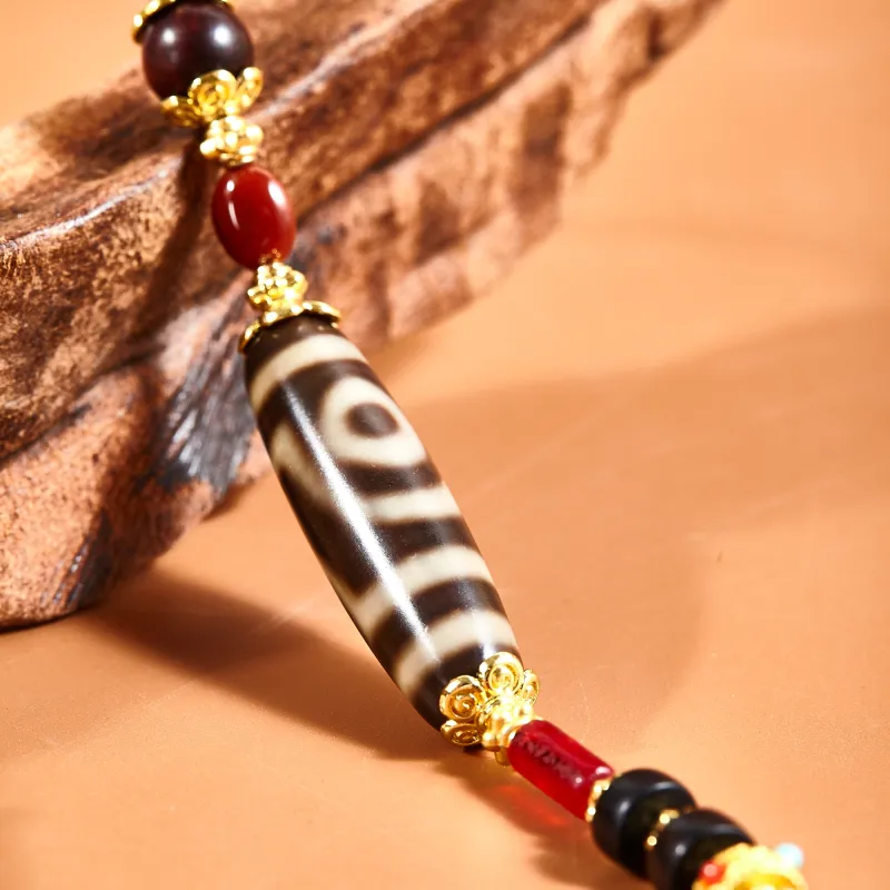 JIUCHAOGUZHU Agate Necklaces Unisex-4