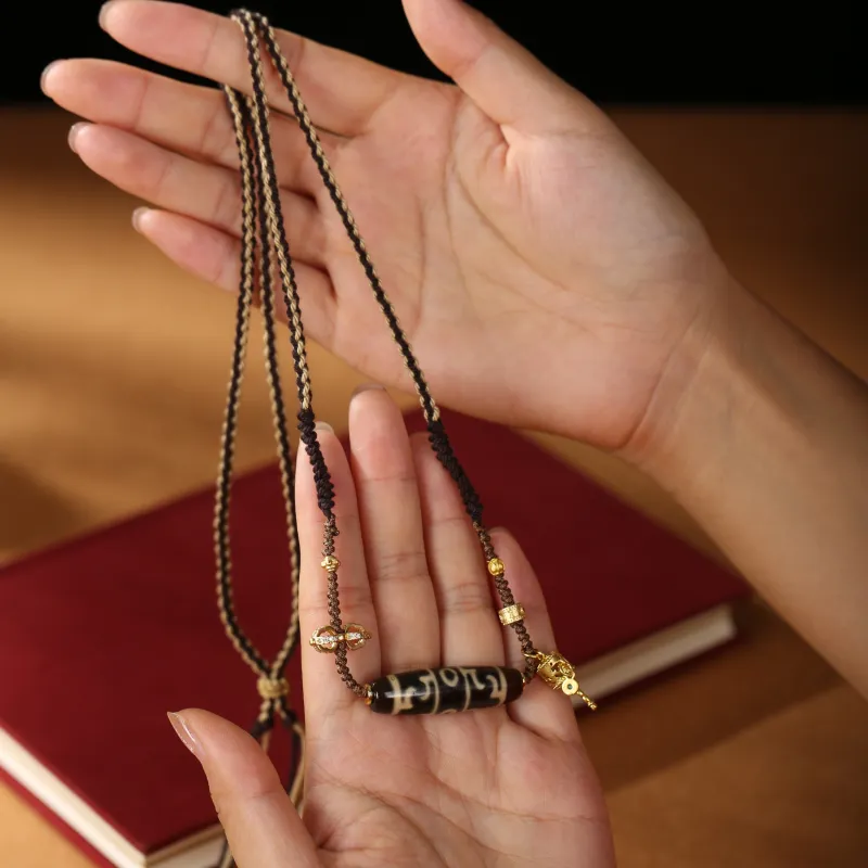 JIUCHAOGUZHU Agate Necklaces Unisex-7