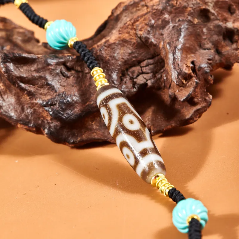 JIUCHAOGUZHU Agate Necklaces Unisex-3
