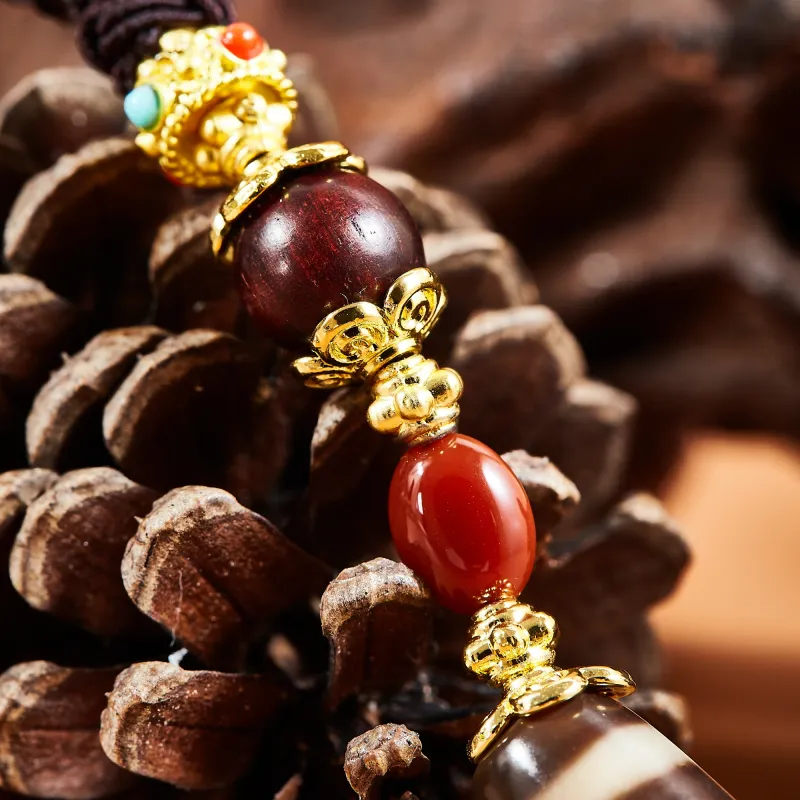 JIUCHAOGUZHU Agate Necklaces Unisex-5