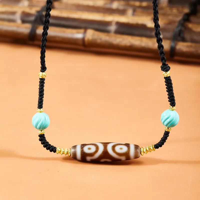 JIUCHAOGUZHU Agate Necklaces Unisex-1