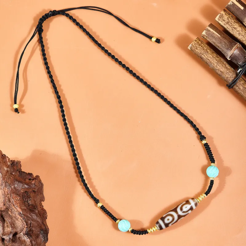 JIUCHAOGUZHU Agate Necklaces Unisex-6