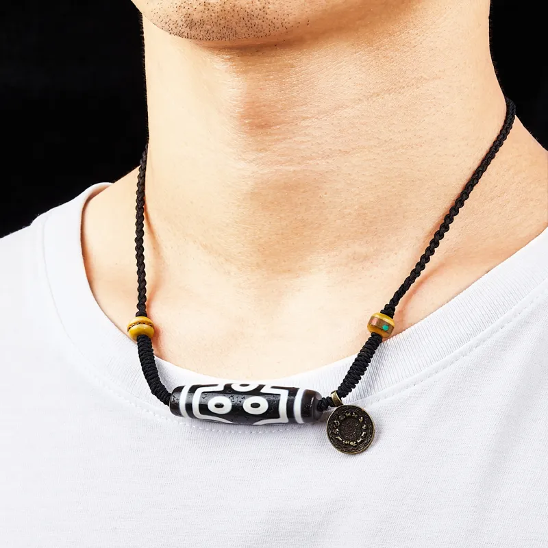 JIUCHAOGUZHU Agate Necklaces Unisex-7