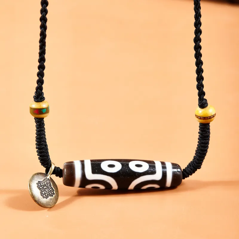 JIUCHAOGUZHU Agate Necklaces Unisex-1