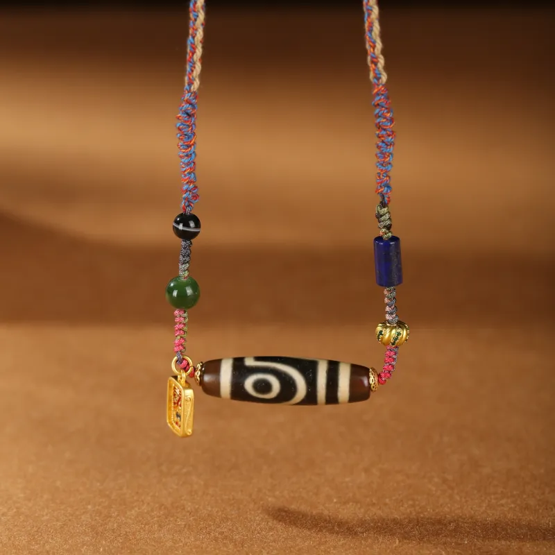JIUCHAOGUZHU Agate Necklaces Unisex-1