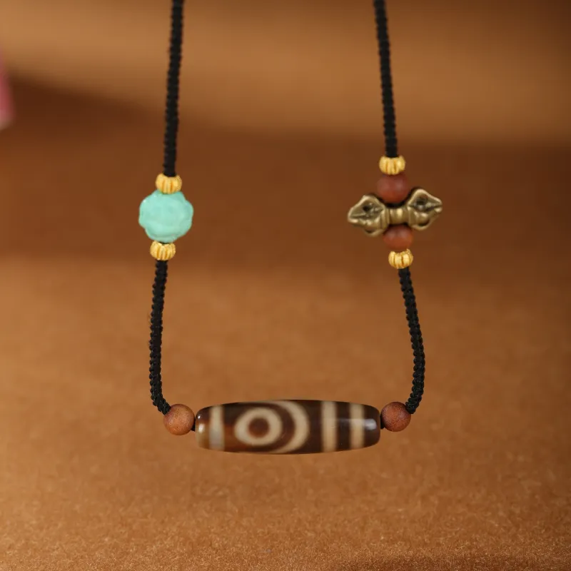 JIUCHAOGUZHU Agate Necklaces Unisex-1