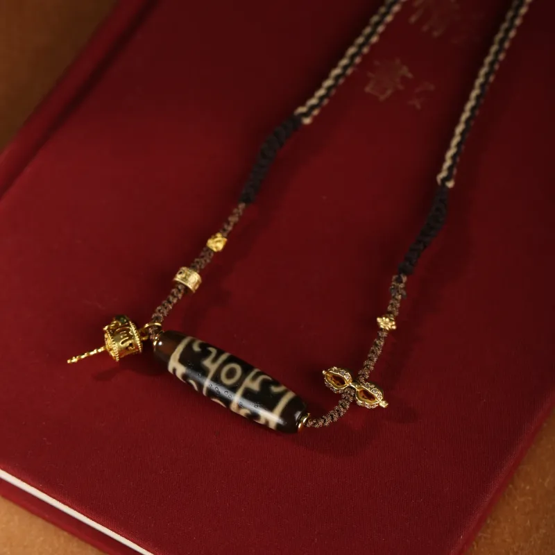 JIUCHAOGUZHU Agate Necklaces Unisex-2