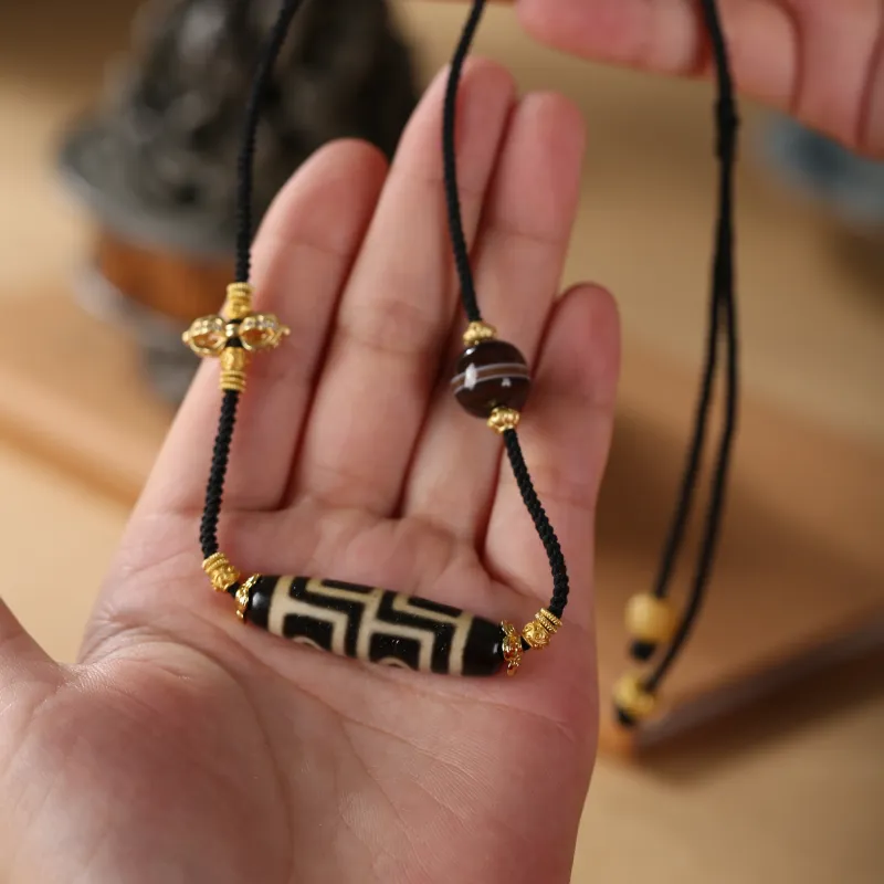 JIUCHAOGUZHU Agate Necklaces Unisex-5