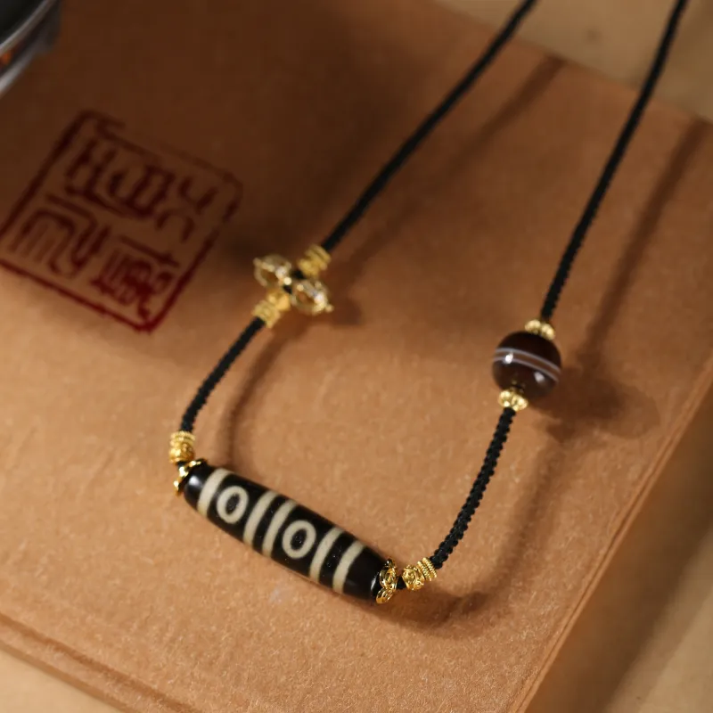 JIUCHAOGUZHU Agate Necklaces Unisex-2