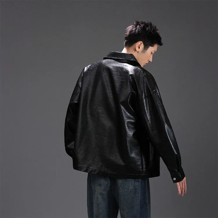 FAX FOR FMACM x For People Leather Jacket Unisex-3