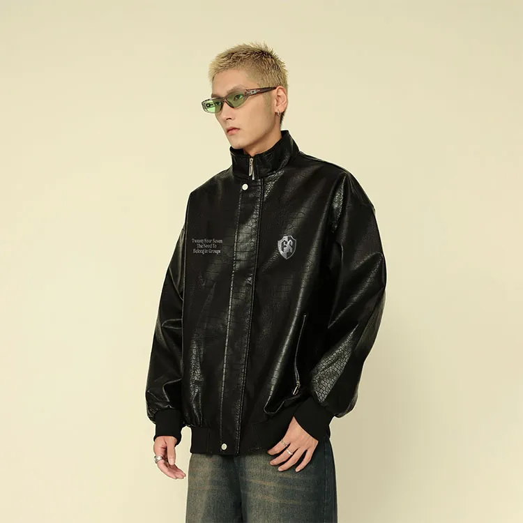 FAX FOR FMACM Leather Jacket Unisex-5