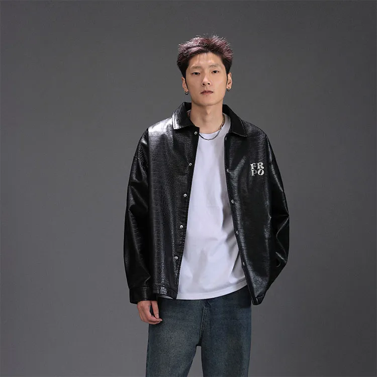 FAX FOR FMACM x For People Leather Jacket Unisex-2