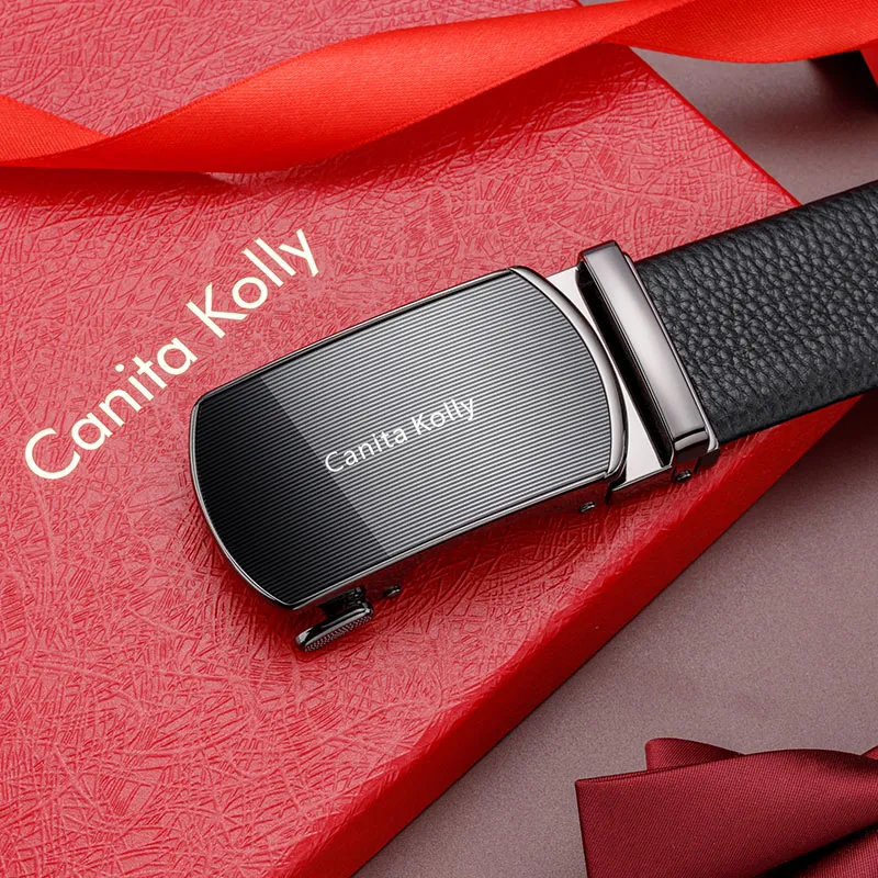 Canita Kolly Business Formal Top Grain Cow Leather Belts Men's 3.5cm-4