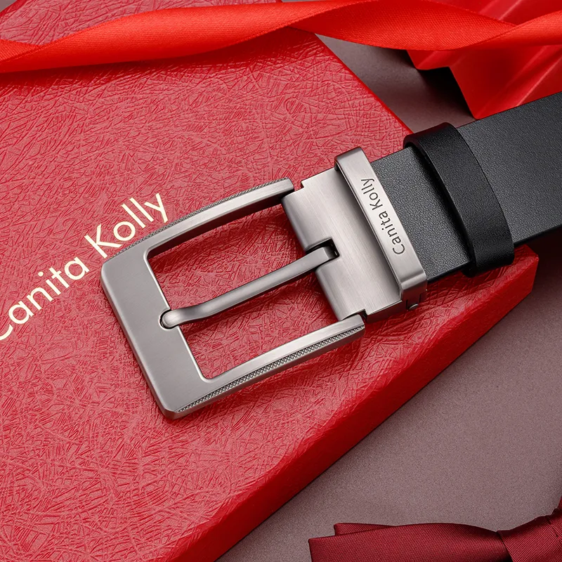 Canita Kolly Casual Denim Style Soft Comfortable Top Grain Cow Leather Belts Men's Width  3.5cm-6