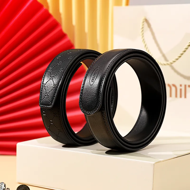 15 MINS Cow Split Leather Belts Men's Width  3.5cm-5
