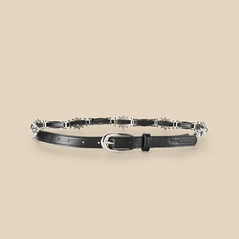 15 MINS PU Leather Belts Women's Width 1.8cm-1