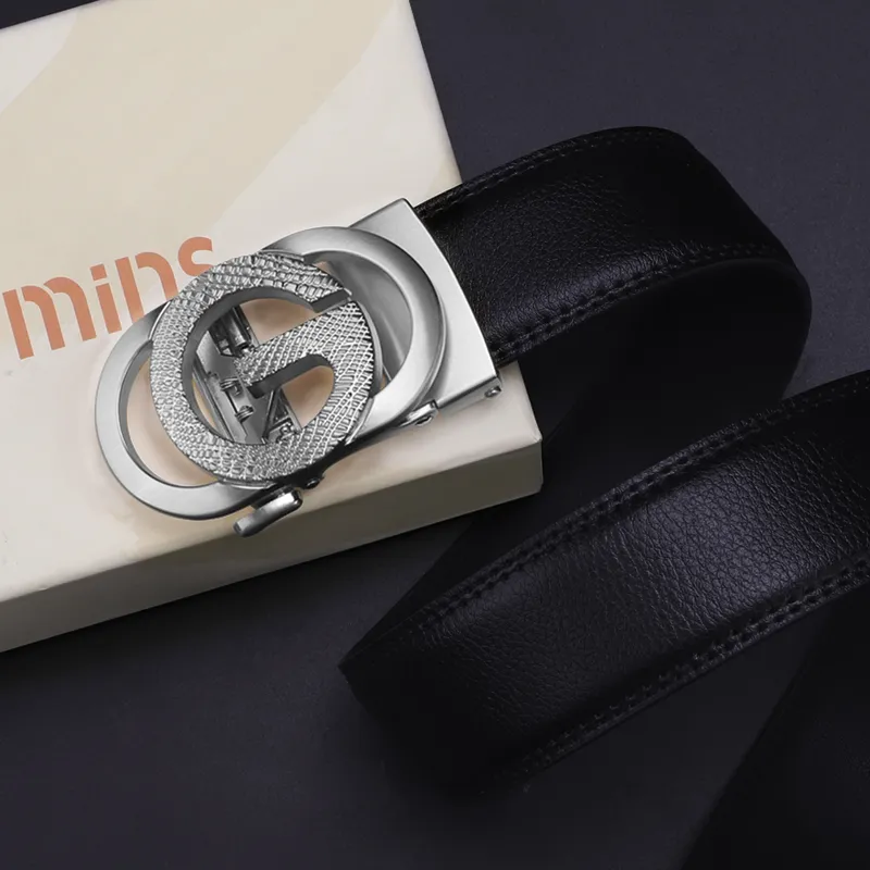 15 MINS Cow Split Leather Belts Men's Multiple Colors Width 3.5cm-5