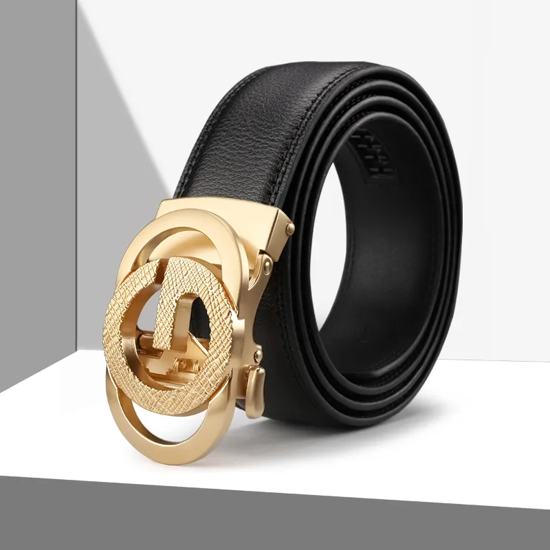 15 MINS Cow Split Leather Belts Men's Multiple Colors Width 3.5cm-15