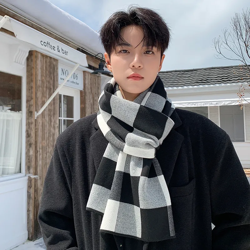 15 MINS Acrylic Knit Scarves Men's-1