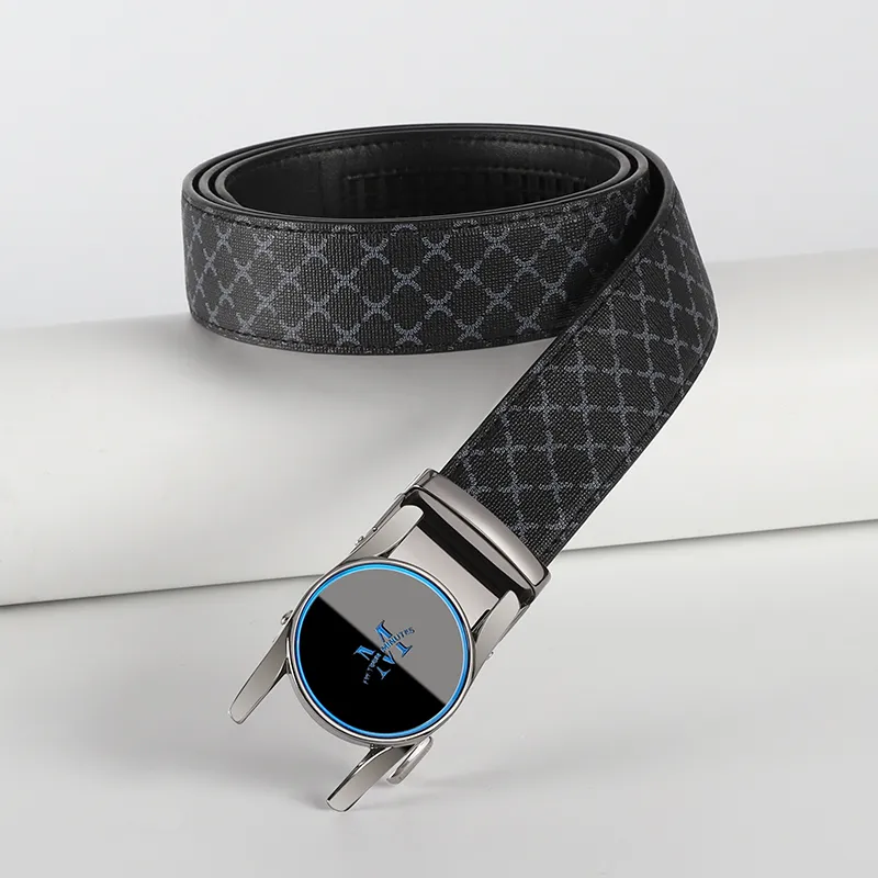 15 MINS Polyvinyl Chloride Leather Belts Men's 3.5cm-2