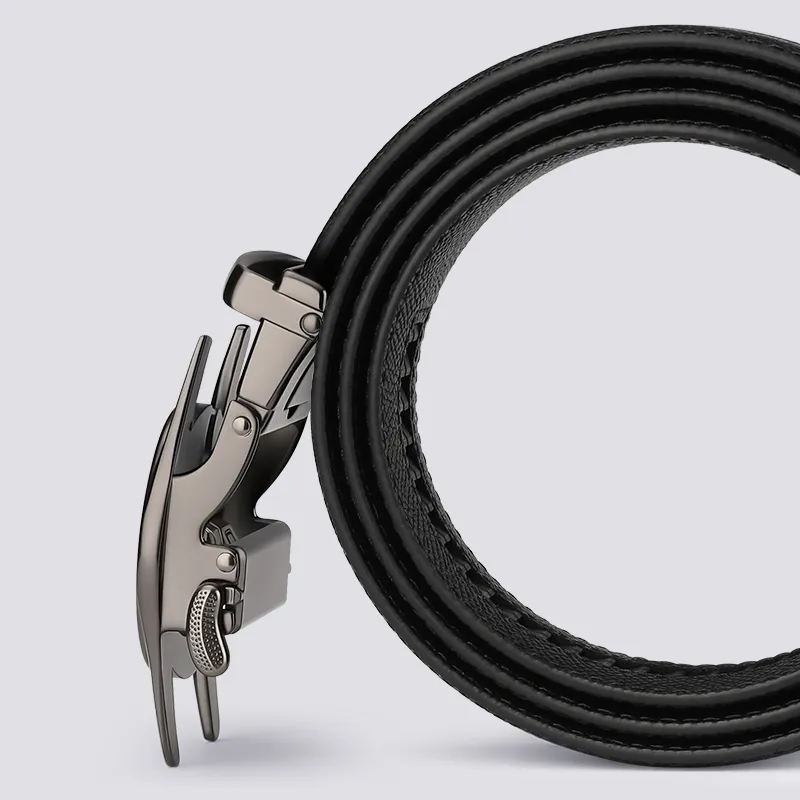 15 MINS Cow Split Leather Belts Men's Width  3.5cm-1
