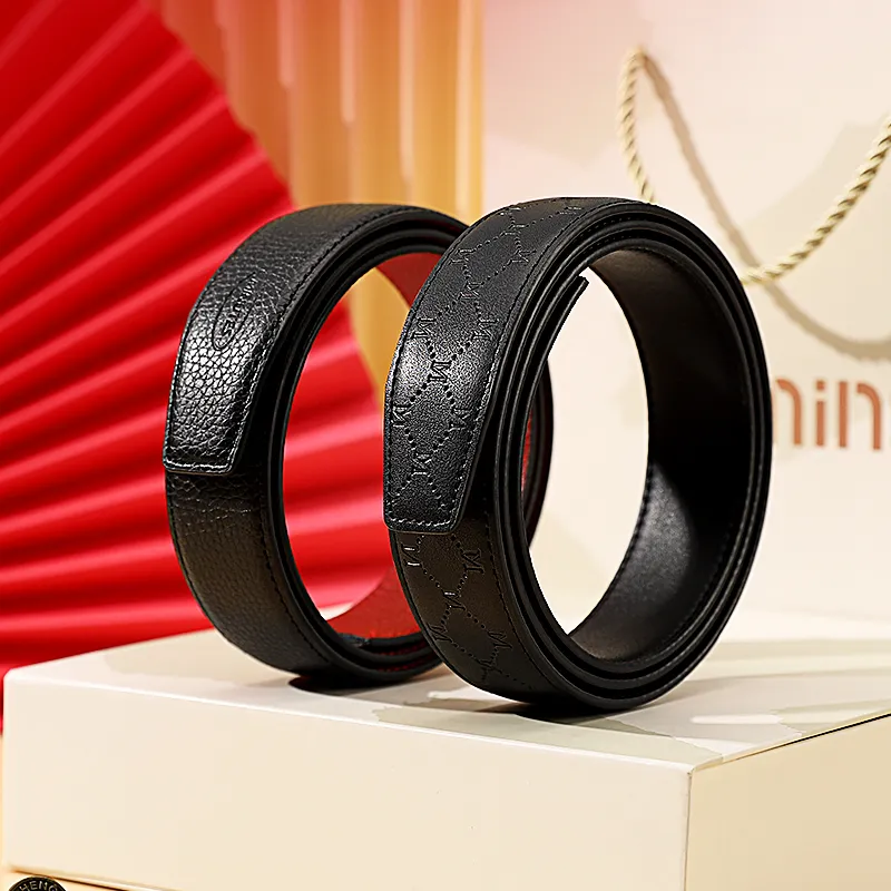 15 MINS Split Cow Leather Belts Men's Width 3.5cm-5