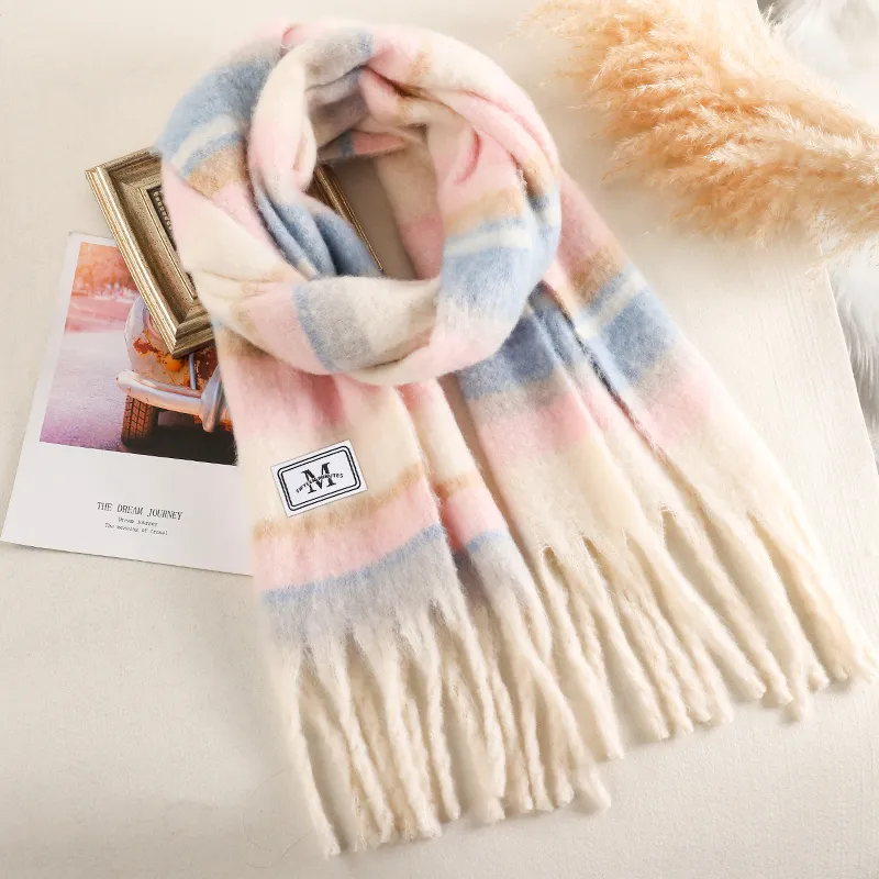 15 MINS Polyester Knit Scarves Unisex-6