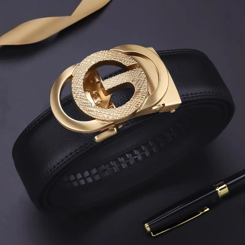 15 MINS Cow Split Leather Belts Men's Multiple Colors Width 3.5cm-12