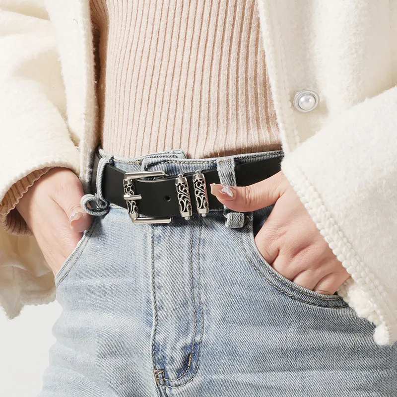 15 MINS PU Leather Belts Women's 3cm-7