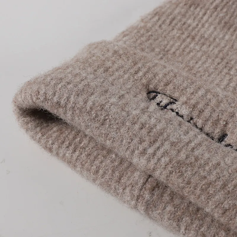 15 MINS Wool Blend Beanies Unisex Ecru Oat Green Black Gray Purple Blue-2