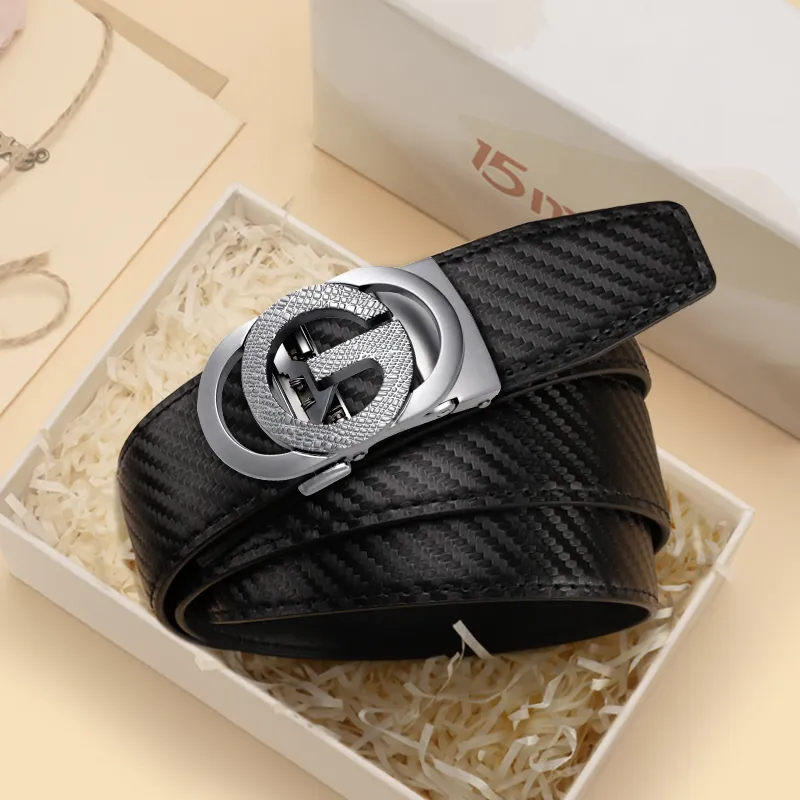 15 MINS Cow Split Leather Belts Men's Width 3.5cm-1