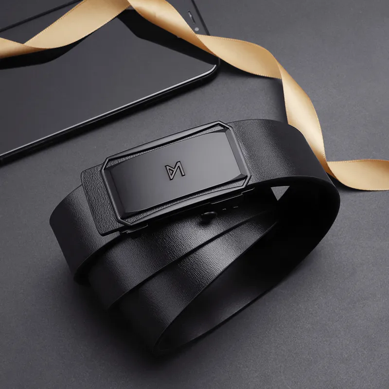 15 MINS Cow Split Leather Belts Men's Width 3.3cm-9