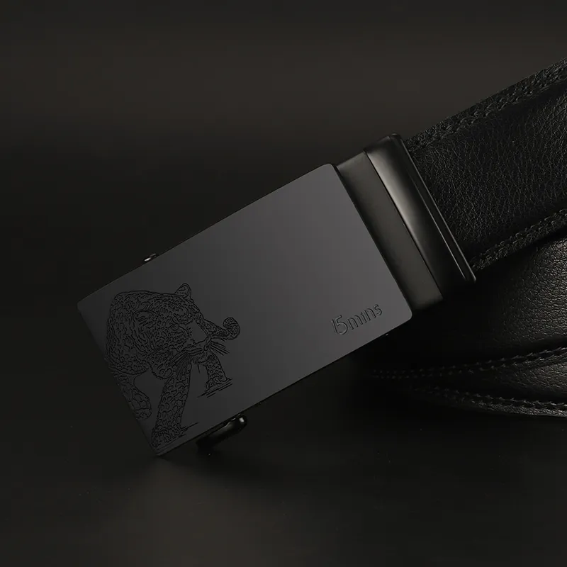 15 MINS Cow Split Leather Belts Men's Width  3.5cm-11
