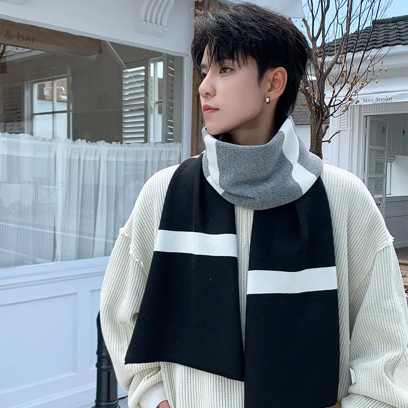 15 MINS Acrylic Knit Scarves Men's-4