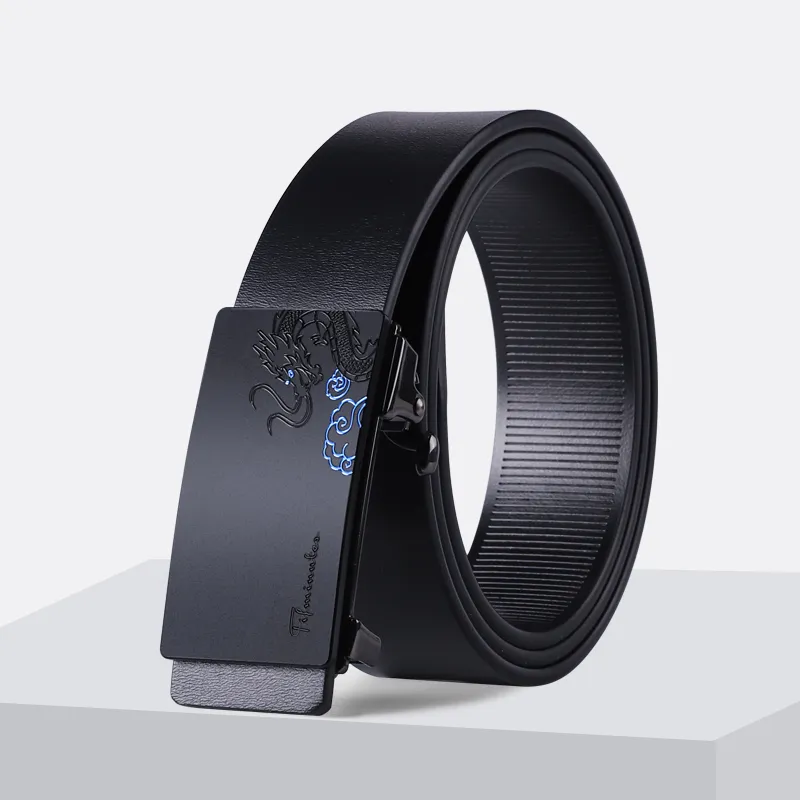 15 MINS Cow Split Leather Belts Men's Width 3.3cm-1