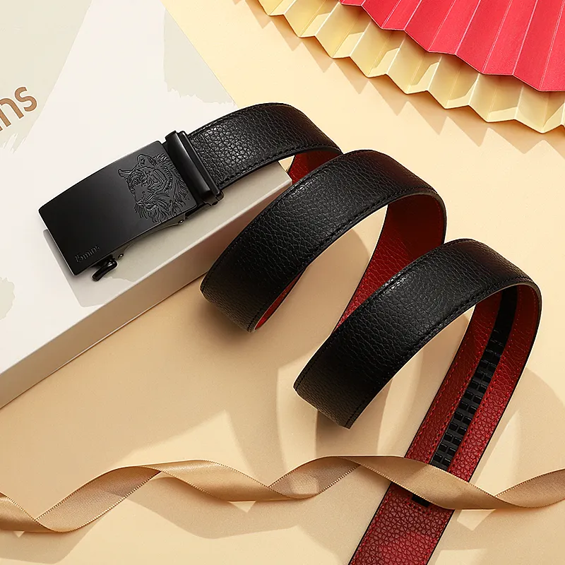 15 MINS Cow Split Leather Belts Men's Width  3.5cm-3