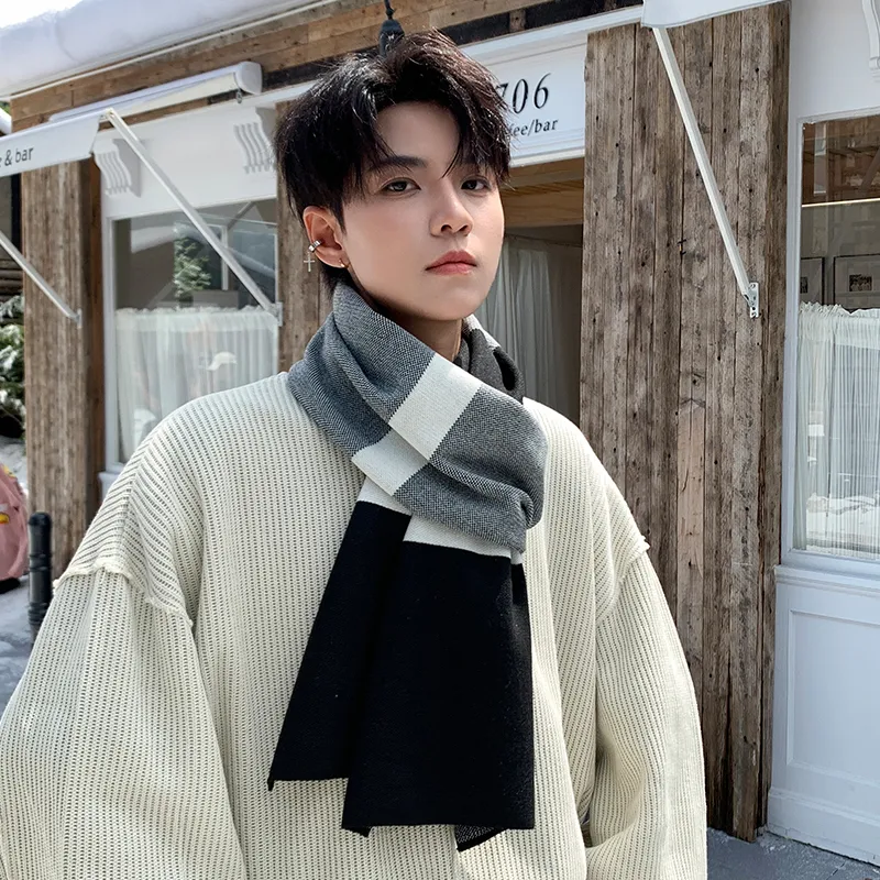 15 MINS Acrylic Knit Scarves Men's-8