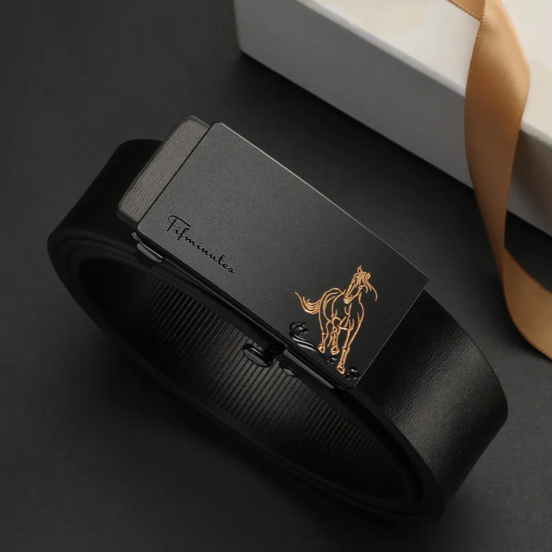 15 MINS Cow Split Leather Belts Men's Width 3.3cm-40