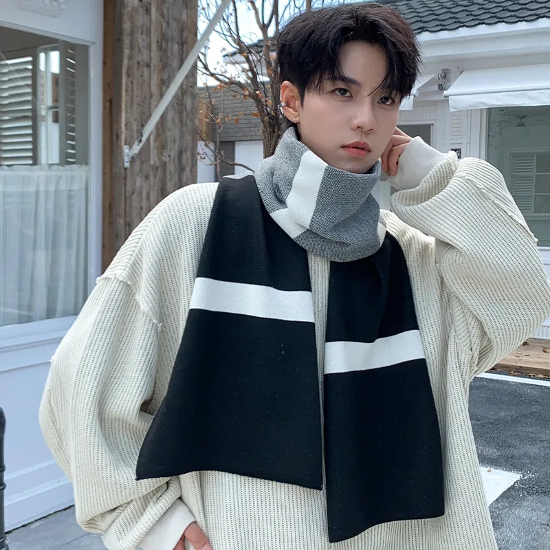 15 MINS Acrylic Knit Scarves Men's-7