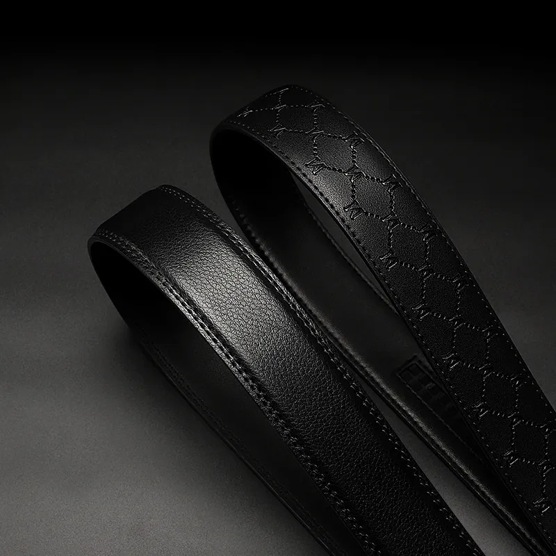 15 MINS Cow Split Leather Belts Men's Width  3.5cm-4