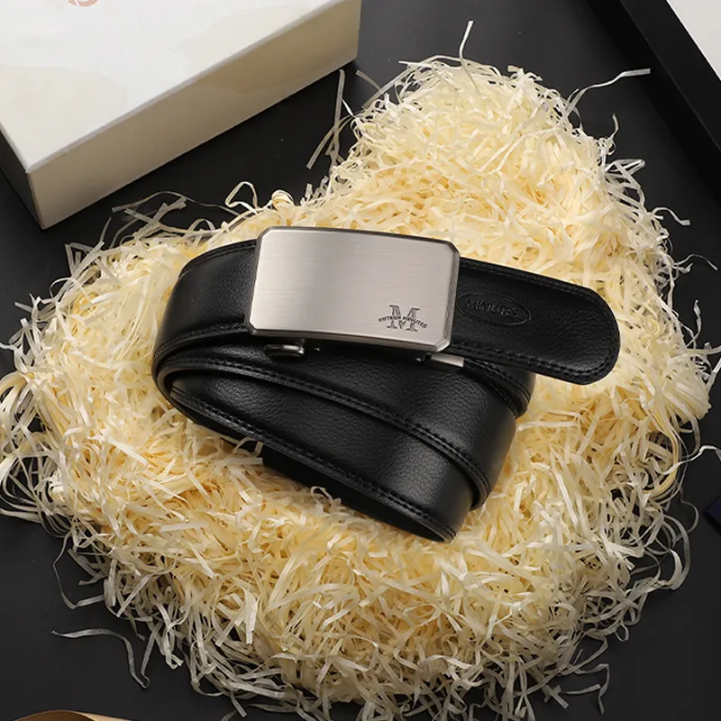 15 MINS Cow Split Leather Belts Men Width 3.5cm-4