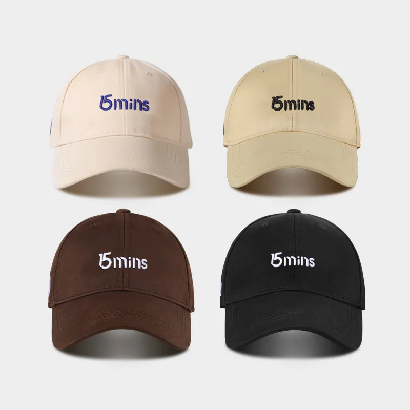 15 MINS Cotton Baseball Caps Unisex Multiple Colors-7