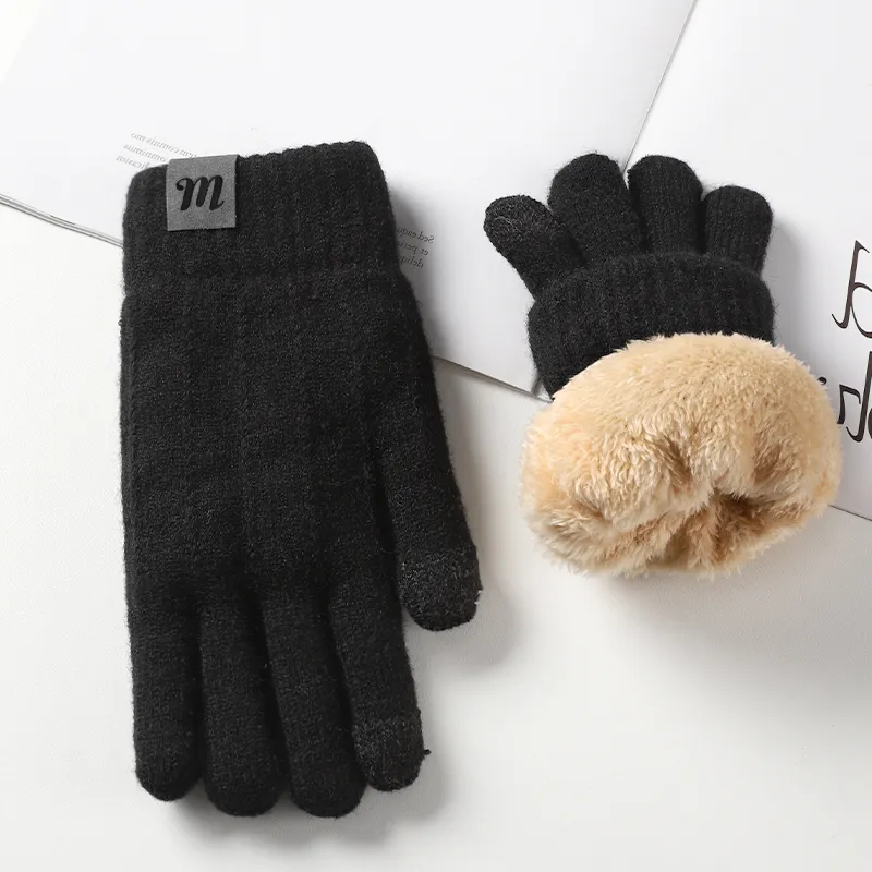 15 MINS Acrylic Knit Gloves Unisex Multiple Colors-1