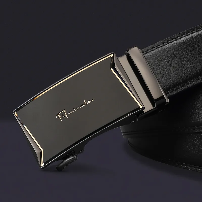 15 MINS Cow Split Leather Belts Men's Width 3.5cm-3